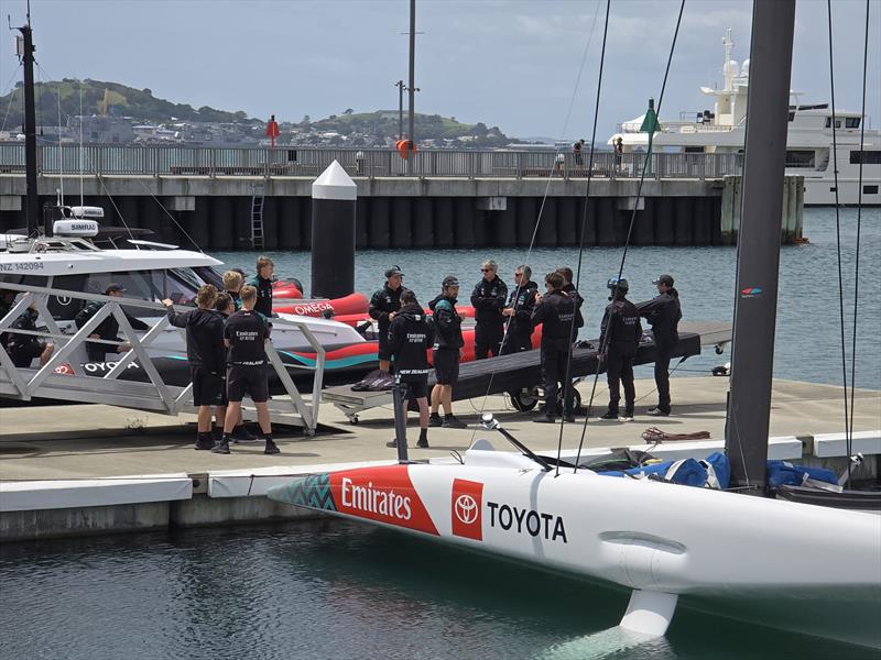 Emirates Team New Zealand - AC40 - October 29, 2025 - photo © Justin Mitchell www.justinmitchell.co.nz - Instagram: @jl_mitchell_