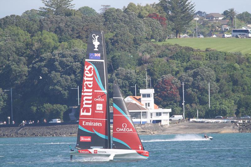 Emirates Team NZ - AC40 returns - two boat training - Auckland - November 20, 2025 photo copyright Richard Gladwell - Sail-World.com/nz taken at Royal New Zealand Yacht Squadron and featuring the AC40 class