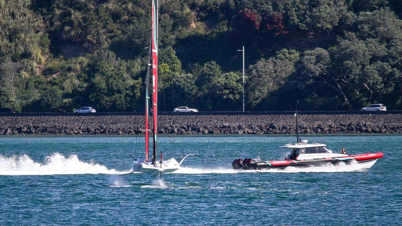 Emirates Team NZ - AC40 returns - two boat training - Auckland - November 20, 2025 - photo © Richard Gladwell - Sail-World.com/nz