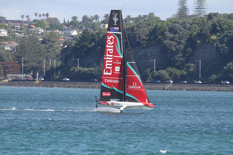 Emirates Team NZ - AC40 returns - two boat training - Auckland - November 20, 2025 - photo © Richard Gladwell - Sail-World.com/nz
