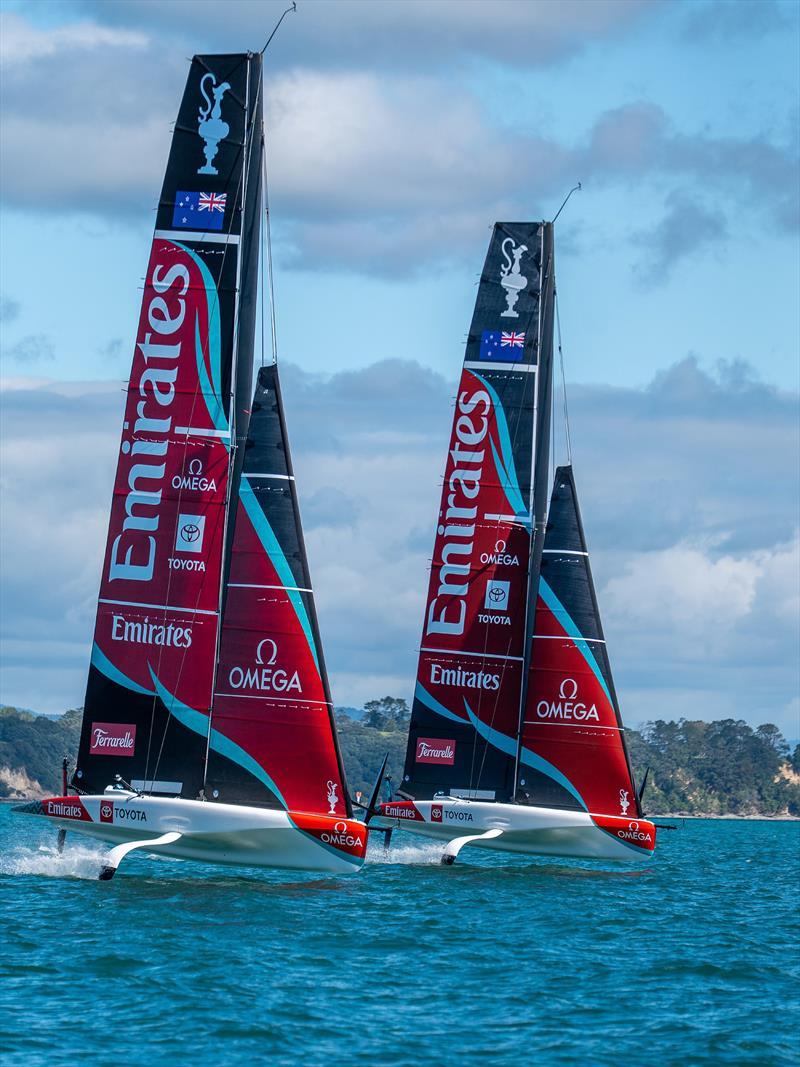 Emirates Team NZ - two boat training - Auckland - November 20, 2025 - photo © Emirates Team NZ