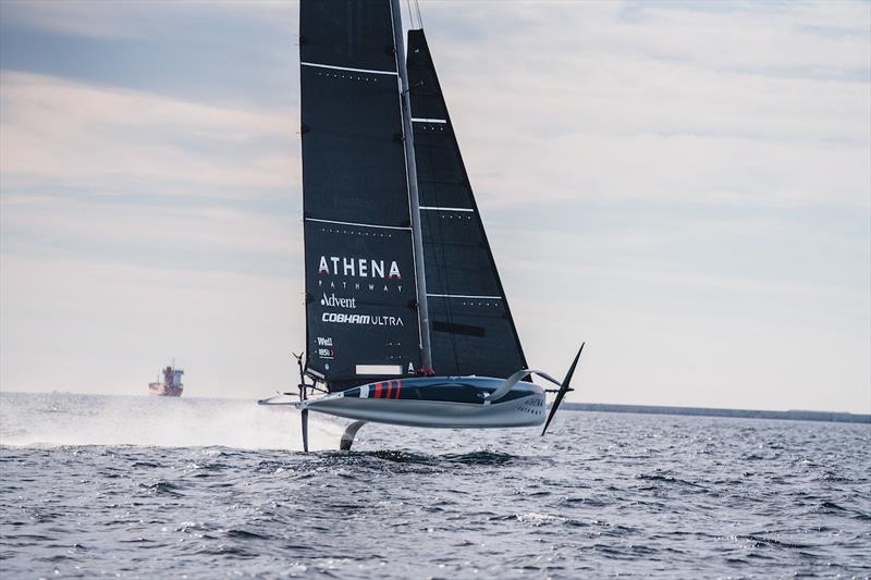 The Athena Pathway squad has been training on its AC40 in Barcelona photo copyright Cameron Gregory / Athena Sports Group taken at  and featuring the AC40 class