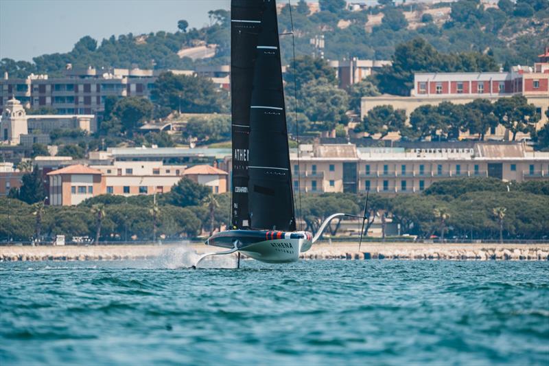 Athena Pathway's AC40 sailing in Cagliari, Sardinia - photo © Cameron Gregory