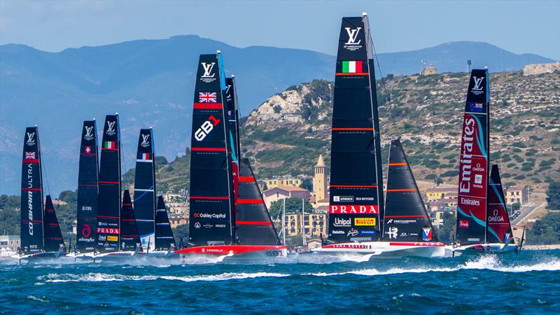 Fleet Practice - Preliminary Regatta Sardinia - Louis Vuitton 38th America's Cup -  - photo © Ian Roman / America's Cup