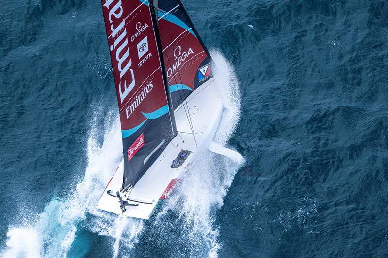 Emirates Team New Zealand on day 1 - Louis Vuitton 38th America's Cup - Preliminary Regatta Sardinia - May 22, 2026 - photo © Ricardo Pinto