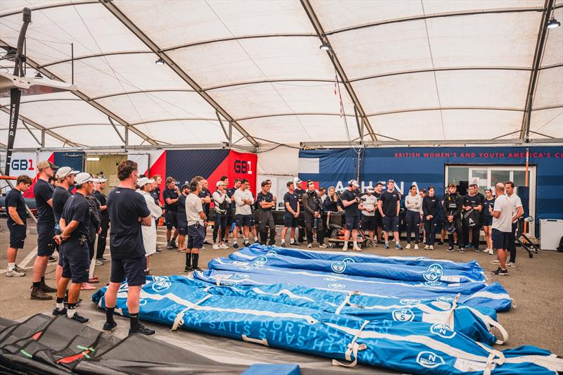 he GB1 and Athena Pathway team at the Louis Vuitton 38th America's Cup Preliminary Regatta - Day 2 - photo © GB1