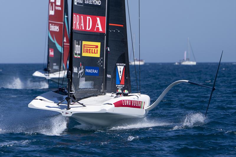 Luna Rossa W & Y chases Emirates Team NZ W & Y  - Louis Vuitton 38th America's Cup Preliminary Regatta - Day 3 - May 24, 2026 - photo © Ian Roman