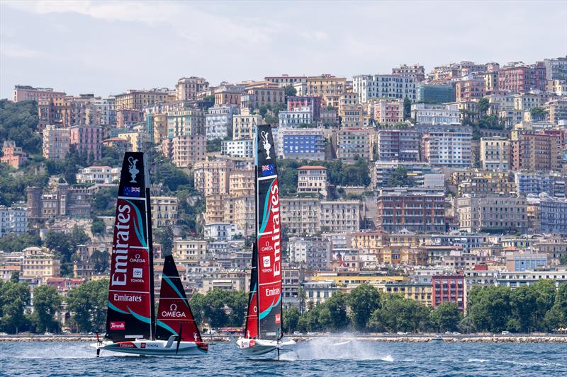 ETNZ - First sail in Naples - AC40 - July 6, 2026 photo copyright Ian Roman / America's Cup taken at Naples Yacht Club and featuring the AC40 class