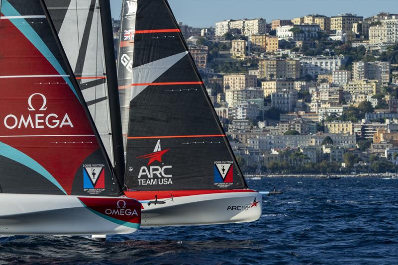 Emirates Team New Zealand and ARC USA - Day 1 - Louis Vuitton America's Cup - Preliminary Regatta Naples - September 25, 2026 - photo © Ian Roman/ America's Cup