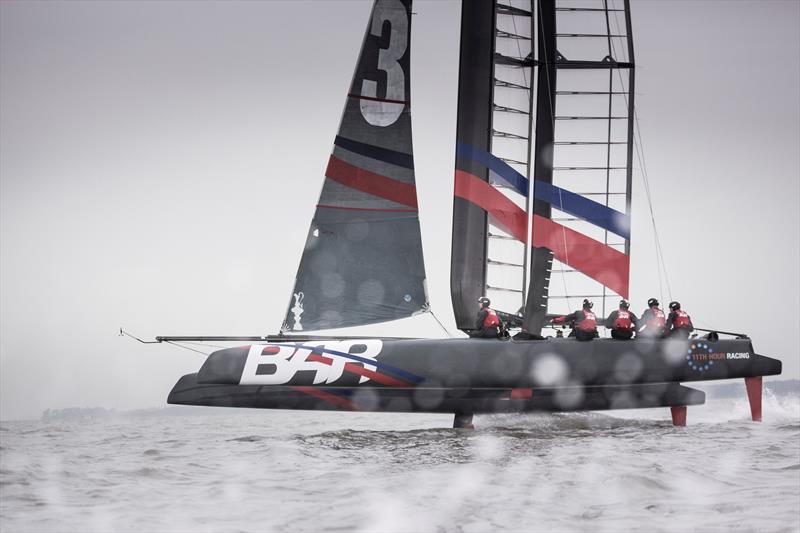 Ben Ainslie Racing training on the Solent photo copyright Ben Ainslie Racing taken at  and featuring the AC45 class