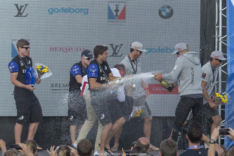 Emirates Team New Zealand win Louis Vuitton America's Cup World Series Gothenburg photo copyright ACEA 2015 / Gilles Martin-Raget taken at  and featuring the AC45 class