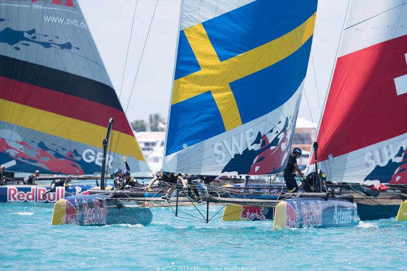 Pool A Qualifiers at the 2017 Red Bull Youth America's Cup photo copyright ACEA 2017 / Gilles Martin-Raget taken at  and featuring the AC45 class