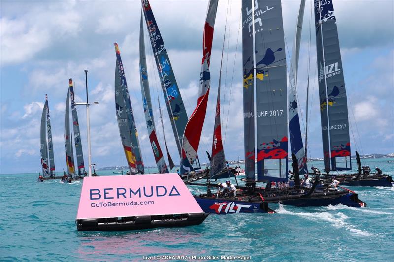 2017 Red Bull Youth America's Cup day 1 photo copyright ACEA 2017 / Gilles Martin-Raget taken at  and featuring the AC45 class