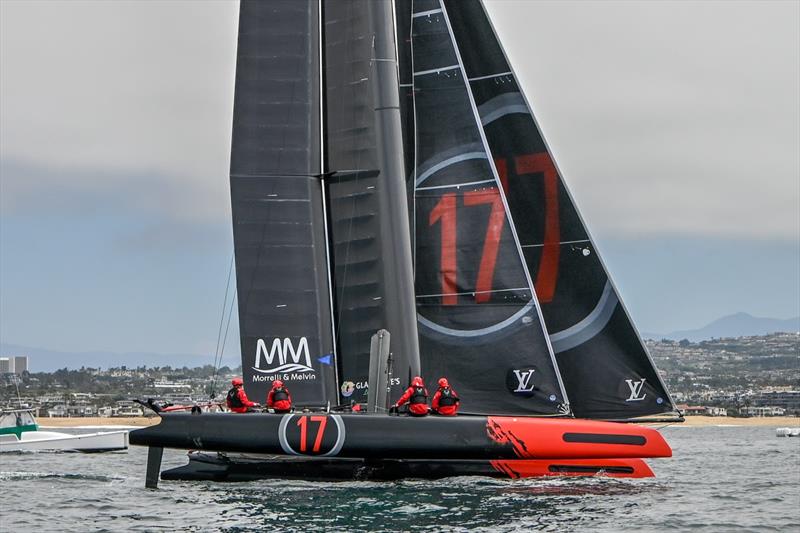 The AC45 made N2E History as the first of its kind foiling sailboat to hit the course. Blink and you missed it. - photo © Tom Walker Photography 