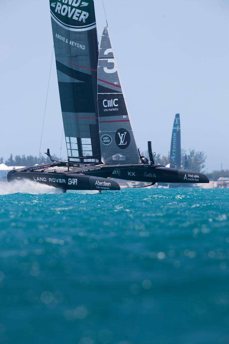 Land Rover BAR beat Artemis Racing on the first day of Round Robin 2 in the 35th America's Cup photo copyright Lloyd Images taken at  and featuring the AC50 class