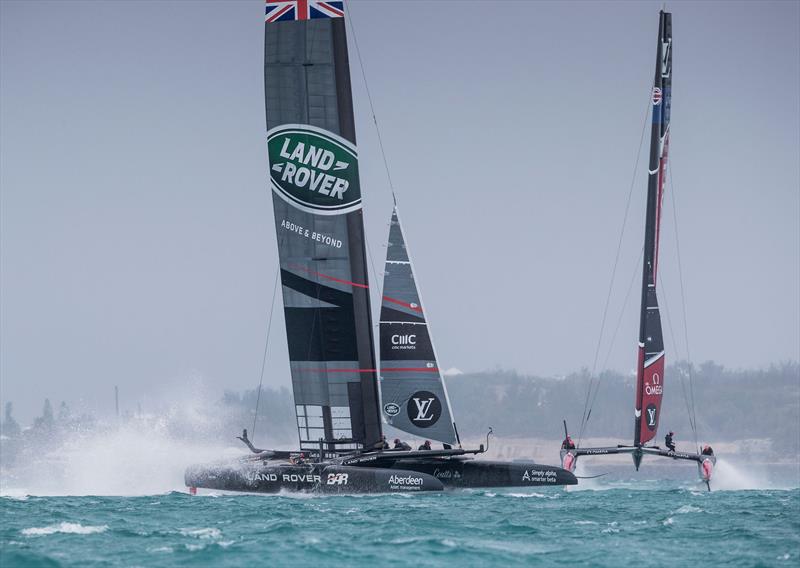 Land Rover BAR on the second day of the Louis Vuitton America's Cup Challenger Playoffs - photo © Lloyd Images