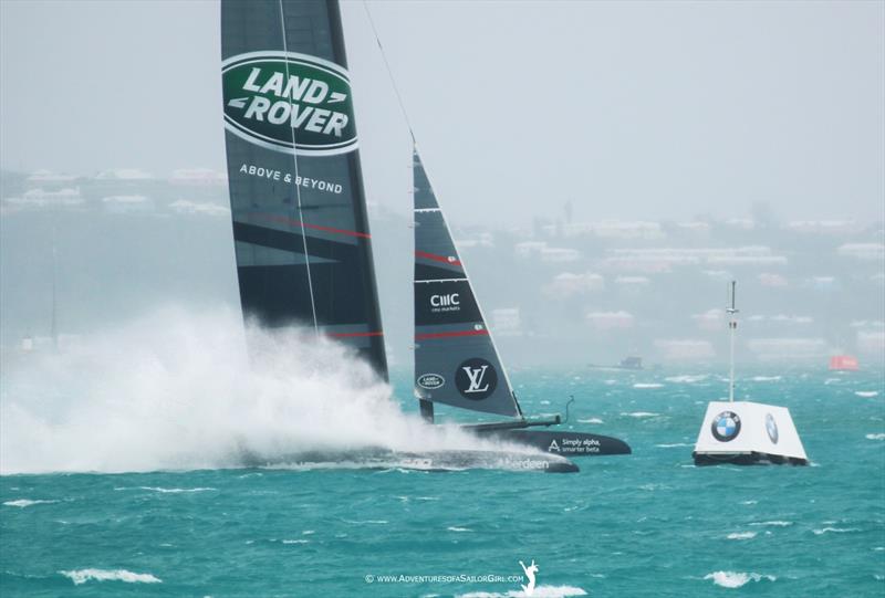 Land Rover BAR on the second day of the Louis Vuitton America's Cup Challenger Playoffs - photo © Nic Douglass / www.AdventuresofaSailorGirl.com