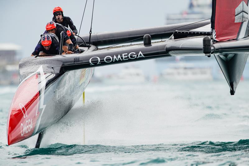 Emirates Team New Zealand on day one of the Louis Vuitton America's Cup Challenger Playoffs - photo © Richard Hodder / ETNZ