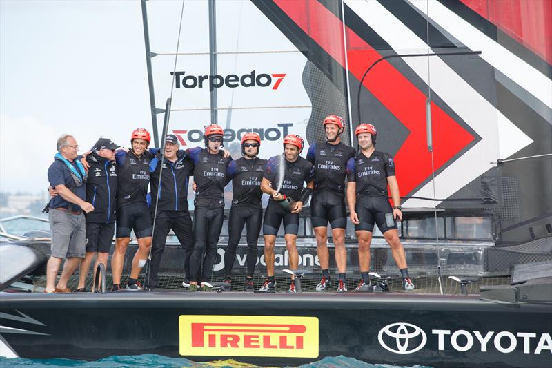 Emirates Team New Zealand win the Louis Vuitton America's Cup Challenger Playoffs - photo © Richard Hodder / ETNZ