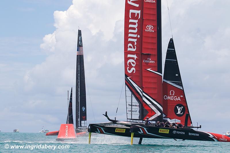 Emirates Team New Zealand win the 35th America's Cup Match photo copyright Ingrid Abery / www.ingridabery.com taken at  and featuring the AC50 class