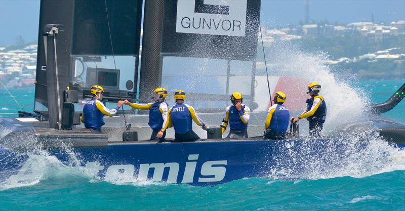 Artemis (SWE) were one of two crews who only had three sailing squad members who held a passport from the country of their club- 2017 America's Cup Bermuda photo copyright Scott Stallard taken at  and featuring the AC50 class