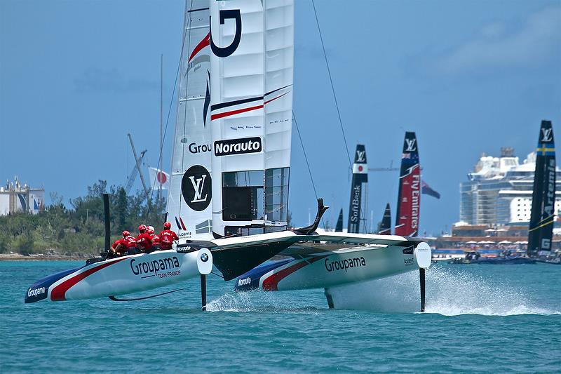 Groupama Team France - Race 1 - Qualifiers - Day 1, 35th America's Cup, Bermuda, May 27, 2017 photo copyright Richard Gladwell taken at  and featuring the AC50 class