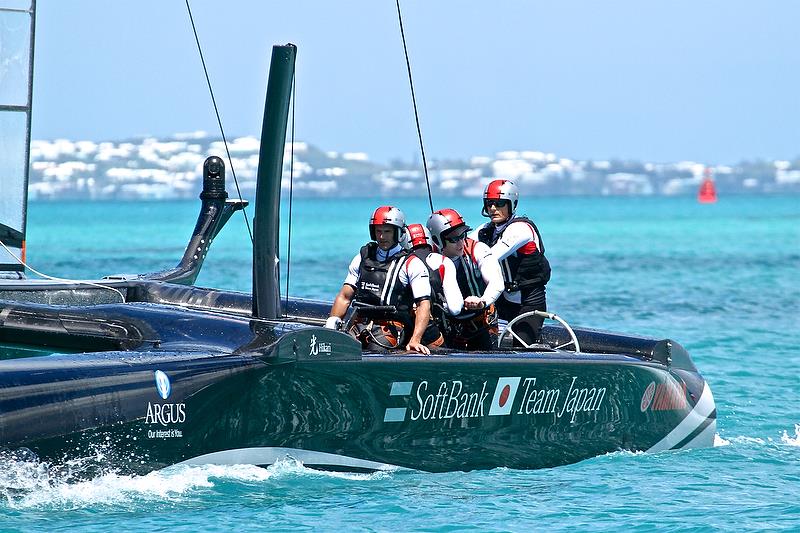 Softbank Team Japan - Race 2 - Qualifiers - Day 1, 35th America's Cup, Bermuda, May 27, 2017 photo copyright Richard Gladwell taken at  and featuring the AC50 class