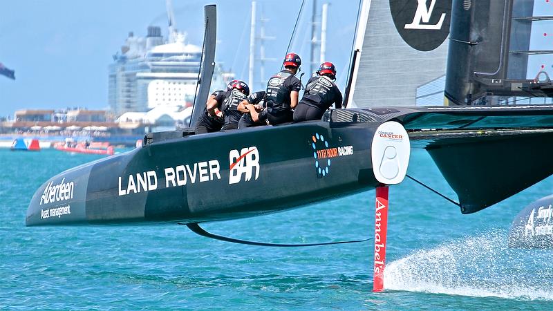 Land Rover BAR - Race 4 - Qualifiers - Day 1, 35th America's Cup, Bermuda, May 27, 2017 photo copyright Richard Gladwell taken at  and featuring the AC50 class
