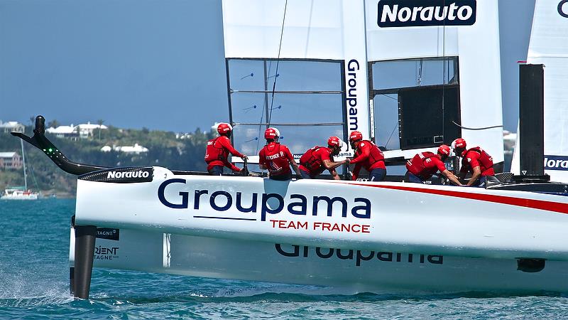 Groupama Team France - Race 3 - Qualifiers - Day 1, 35th America's Cup, Bermuda, May 27, 2017 photo copyright Richard Gladwell taken at  and featuring the AC50 class