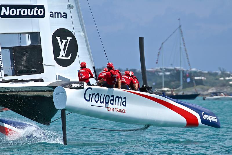 Groupama Team France - Race 1 - Qualifiers - Day 1, 35th America's Cup, Bermuda, May 27, 2017 photo copyright Richard Gladwell taken at  and featuring the AC50 class