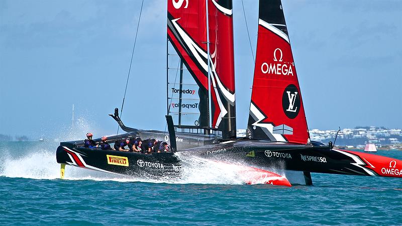 Emirates Team NZ - Race 5 - Qualifiers - Day 1, 35th America's Cup, Bermuda, May 27, 2017 photo copyright Richard Gladwell taken at  and featuring the AC50 class