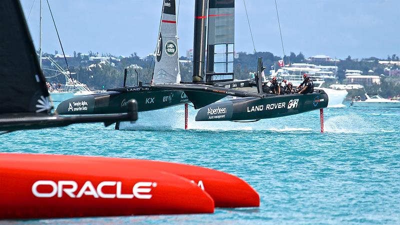 Land Rover BAR finishes a safe second - Race 8 - America's Cup Qualifier - Day 2, May 28, 2017 photo copyright Richard Gladwell taken at  and featuring the AC50 class
