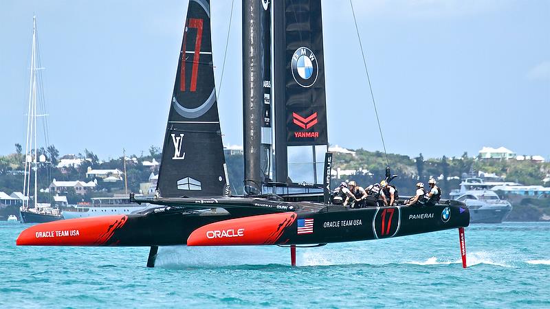 Oracle Team USA - Race 8, Day 2 - America's Cup Qualifier - Day 2, May 28, 2017 photo copyright Richard Gladwell taken at  and featuring the AC50 class
