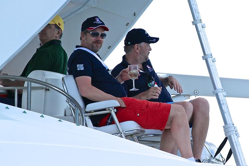 Doing it tough in the spectator fleet - Race 11 - America's Cup Qualifier - Day 2, May 28, 2017 photo copyright Richard Gladwell taken at  and featuring the AC50 class