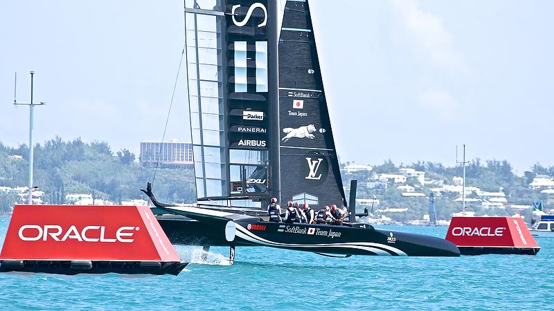 Softbank Team Japan, Mark 3, Race 15 - Round Robin 1 - America's Cup Qualifier - Day 3, May 29, 2017 photo copyright Richard Gladwell taken at  and featuring the AC50 class
