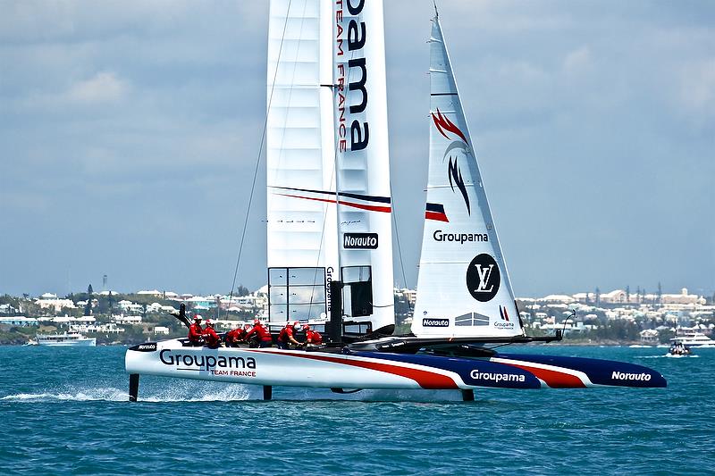 Groupama Team France - top of Leg 3, Race 15 - Round Robin 1 - America's Cup Qualifier - Day 3, May 29, 2017 - photo © Richard Gladwell