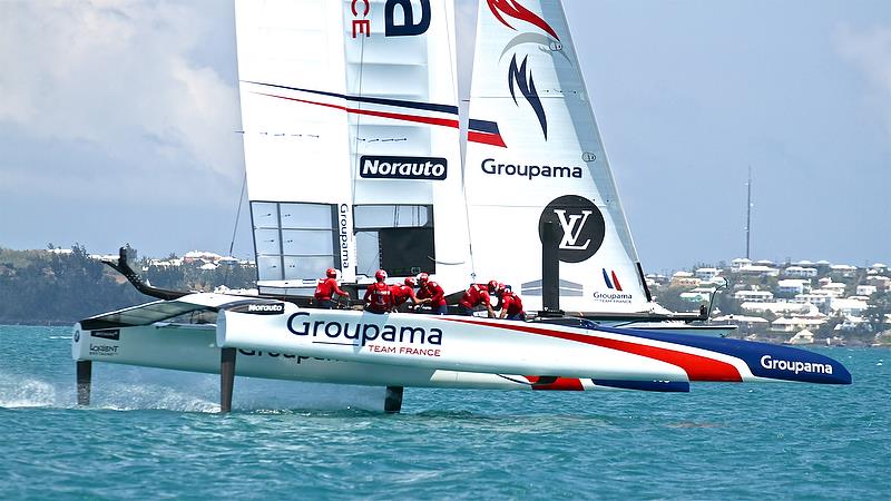 Beautifully stylish Groupama Team France - America's Cup Qualifier - Day 3, May 29, 2017 photo copyright Richard Gladwell taken at  and featuring the AC50 class
