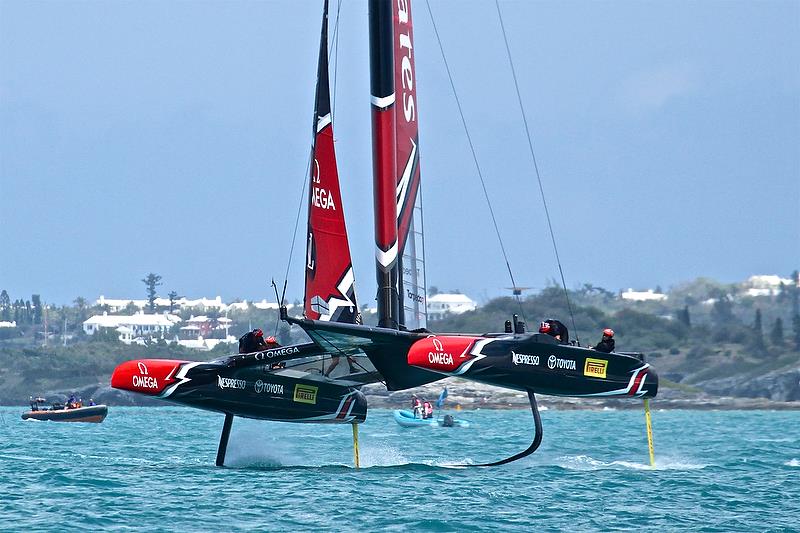 Emirates Team New Zealand - Race 14 - Round Robin 1 - America's Cup Qualifier - Day 3, May 29, 2017 photo copyright Richard Gladwell taken at  and featuring the AC50 class