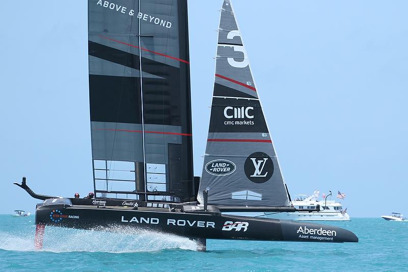 Land Rover BAR, before Race 1, Round Robin2, America's Cup Qualifier - Day 4, May 30, 2017 photo copyright Richard Gladwell taken at  and featuring the AC50 class