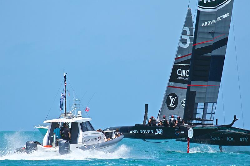 Land Rover BAR, Round Robin2, America's Cup Qualifier - Day 4, May 30, 2017 photo copyright Richard Gladwell taken at  and featuring the AC50 class