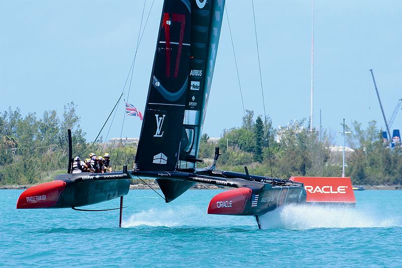 Oracle Team USA, Race 2, Round Robin2, America's Cup Qualifier - Day 4, May 30, 2017 photo copyright Richard Gladwell taken at  and featuring the AC50 class