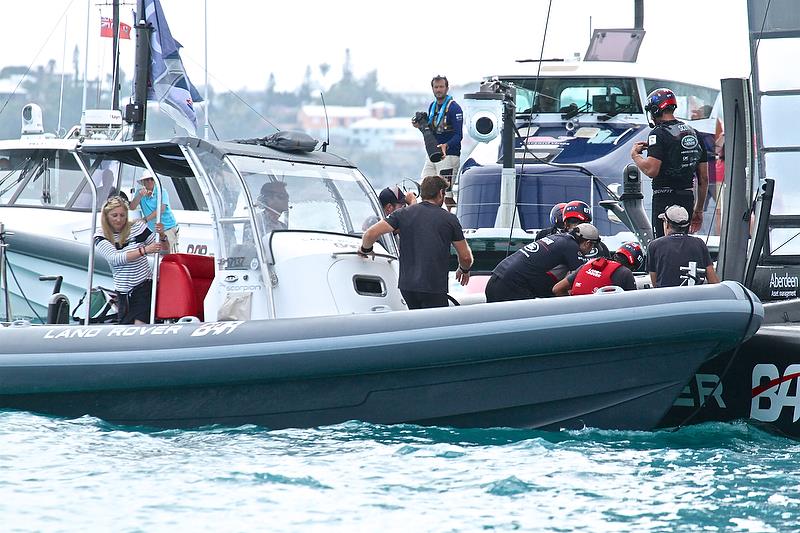 End of Race 7 - Land Rover BAR - Round Robin2, America's Cup Qualifier - Day 6, June 1, 2017 (ADT) photo copyright Richard Gladwell taken at  and featuring the AC50 class