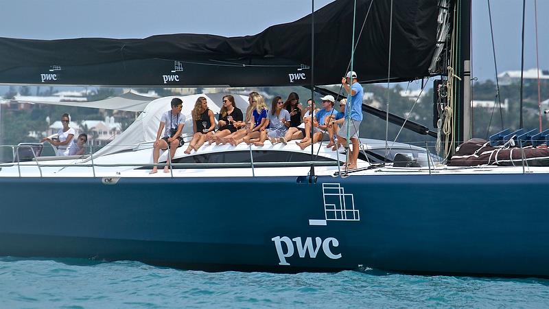 Spectators on the Supermaxi PWC Leopard (GBR) Round Robin2, America's Cup Qualifier - Day 6, June 1, 2017 (ADT) photo copyright Richard Gladwell taken at  and featuring the AC50 class