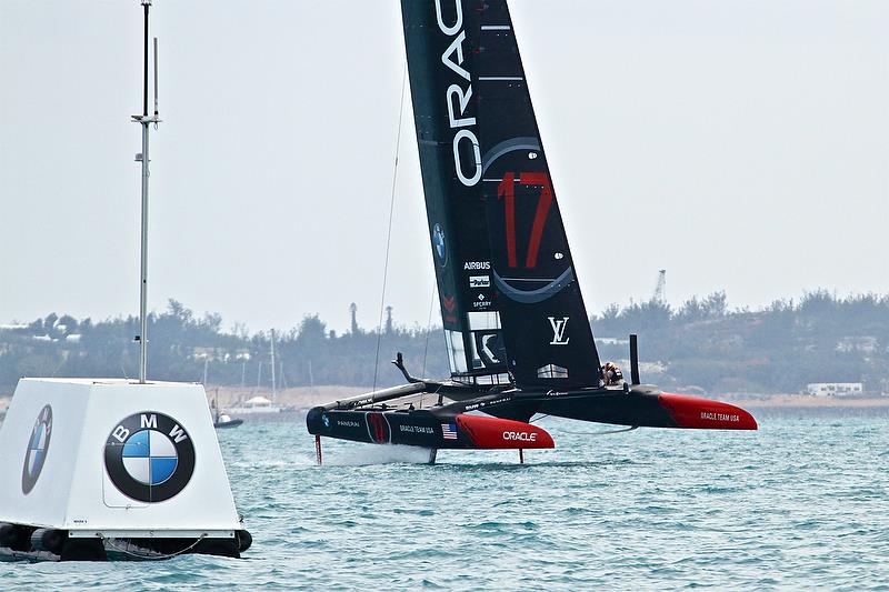 Oracle Team USA heads for the finish line - Race 7 - Round Robin 2, Day 6 - 35th America's Cup - Bermuda June 1, 2017 photo copyright Richard Gladwell taken at  and featuring the AC50 class