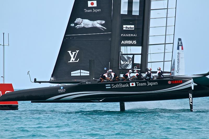Softbank Team Japan, Mark 5 - Race 4 - Round Robin2, America's Cup Qualifier - Day 6, June 1, 2017 (ADT) photo copyright Richard Gladwell taken at  and featuring the AC50 class