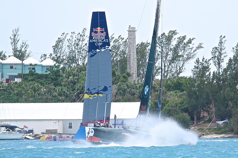 Oracle Team USA - Finish - Race 9 - Round Robin 2, Day 7 - 35th America's Cup - Bermuda June 2, 2017 photo copyright Richard Gladwell taken at  and featuring the AC50 class