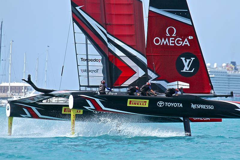 Emirates Team New Zealand - Leg 2, Race 10 - Round Robin 2, Day 7 - 35th America's Cup - Bermuda June 2, 2017 photo copyright Richard Gladwell taken at  and featuring the AC50 class