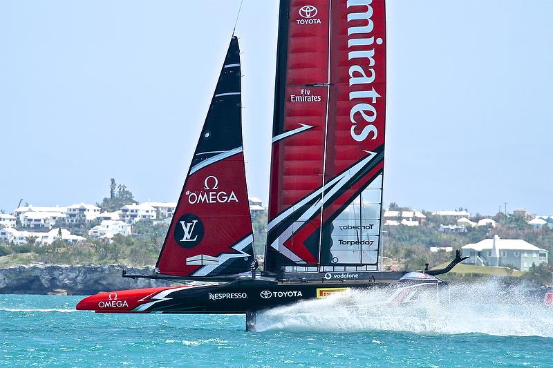 Emirates Team New Zealand Leg 2- Race 1 - Semi-Finals, America's Cup Playoffs- Day 10, June 5, 2017 (ADT) photo copyright Richard Gladwell taken at  and featuring the AC50 class