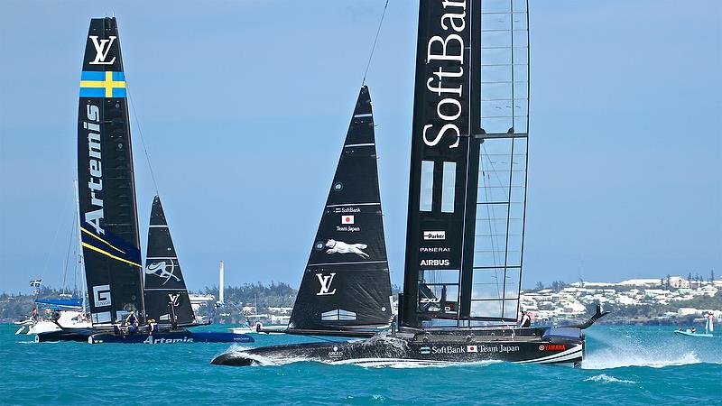 Softbank Team Japan - Semi-Final - 2 Finish, Day 10 - 35th America's Cup - Bermuda June 5, 2017 photo copyright Richard Gladwell taken at  and featuring the AC50 class
