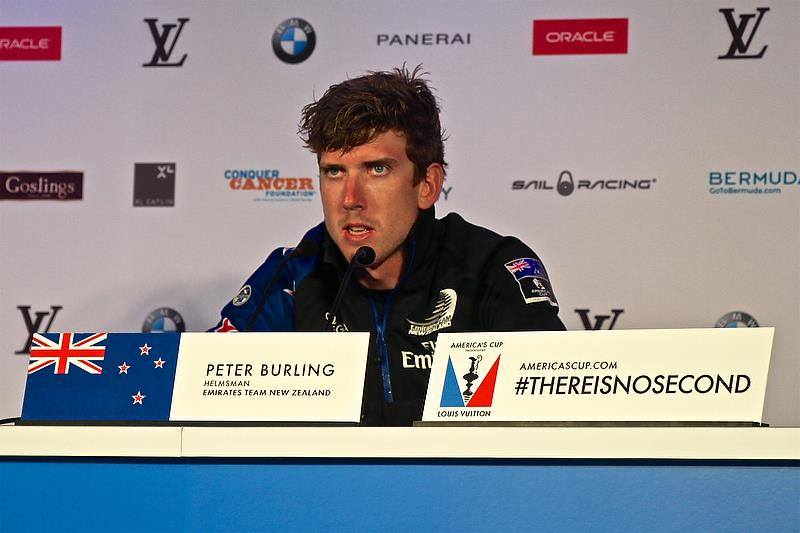 A still wet Peter Burling - Emirates Team New Zealand - Semi-Final, Day 11 - 35th America's Cup - Bermuda June 6, 2017 photo copyright Richard Gladwell taken at  and featuring the AC50 class